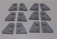 LEGO 24299 24307 2x2 Left & Right Wedge Plate Medium Stone Grey x6 Pair