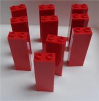 Lego Part 2454 4212414 Brick 1x2x5 Red x10
