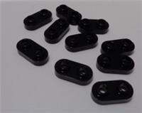 LEGO 35480 - 6210270 Plate 1x2 Rounded ends With Open Studs Black x10