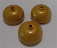 LEGO Spares 49308 6316992 Brick Round 3 x 3 Dome Top Gold x3