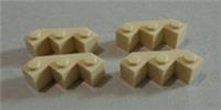LEGO Parts & Pieces 2462 Facet Bricks 3x3x1 Tan x4