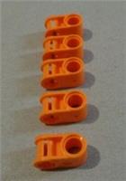LEGO TECHNIC 6536 - 6135088 cross block 90 axle/pin Bright Orange x5 **