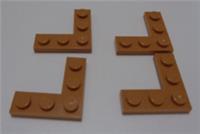 Lego 77844 6431822 CORNER PLATE 1X3X3 Medium Nougat x4