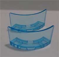 LEGO 3535 6445926 Panel 3 x 3 x 2 Corner Convex Clear Light Blue x2