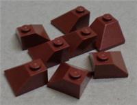 Lego Pieces 3045 - 4652624 Brick 2x2 Roof Corner Slope Reddish Brown x8