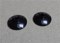 Lego 4740 474026 Round Dish 2 x 2 Inverted W/Centre Hole Black x2