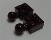 LEGO 57909 Brick 2X2 w Ball Joint Dark Brown x2**