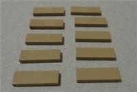 LEGO 6015452- 63864 Flat Tile 1 x 3 Sand Yellow x10 Pieces & Parts **