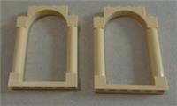 LEGO Part 40066 - 6273864 Door 1x6x7 Frame W/Arch & Rounded Pillars Tan x2 **