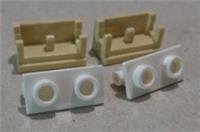 LEGO Spares 3937 3938 383901 6174919 Hinge Base 1x2 Rocking Plate Tan/White x2