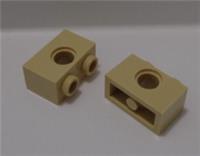 LEGO Parts & Pieces 3700 - 4205107 Technic Brick 1x2 Tan x2