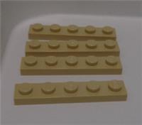 LEGO Parts 6351905 78329 PLATE 1X5 Tan x4