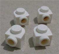 LEGO Parts 3386 6446788 Brick Round 1x1x2/3 Half Circle Side Stud White x4