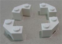 LEGO 87620 6137926 Brick 2x2 with angle 45 degrees White x4