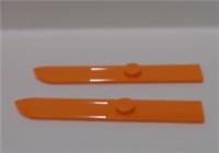 LEGO 18744 6447647 Mini Figure Ski Orange x2