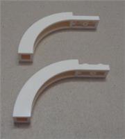LEGO 6060 6185956 Parts Brick Arch 1x6x3 1/3 Curved White x2