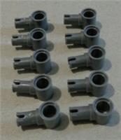 LEGO TECHNIC 65487 - 6282144 Single Bush 2 Module Dark Stone Grey x10 **