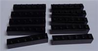 LEGO Parts & Pieces 3009 - 300926 Bricks 1 x 6 Black x10