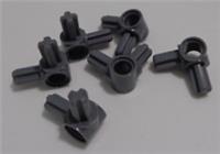 LEGO TECHNIC 6005331 10197 Axle & Pin Connector Hub/2 Axles Dark Stone Grey x6
