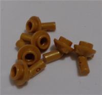 LEGO 6501270 - 65578 Bar 1L with Angled Hollow Stud Gold x6