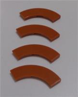 LEGO Spares 79393 6468066 Tile, Round Corner 3 x 3 Dark Orange x4