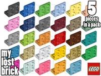 LEGO - Part 99207 - Bracket 1x2 - 2x2 Inverted (Pack of 5) + NEW + SELECT COLOUR