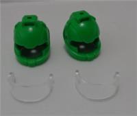 LEGO 22380 2447 Minifigure Headgear Helmet Space Bright Green x2