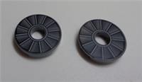 LEGO 15535 6117346 Round Tile 2x2 W Hole in Centre Dark Stone Grey x2