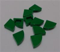 LEGO 25269 - 6150607 1x1 1/4 Circle Flat Tile Dark Green x10