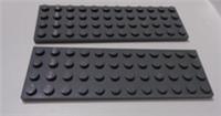 LEGO Part 3029 - 4210706 4x12 Plates Dark Stone Grey x2 Parts & Pieces **