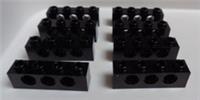 LEGO TECHNIC Parts & Pieces 370126 3701 Brick 1 x 4 Black x8