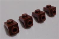 LEGO 36841 - 6401027 PLATE 1X1 W/ 1.5 Downwards Bracket Reddish Brown x4 **