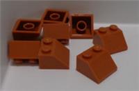 Lego Bits 3039 - 6248859 Sloped 2x2 Dark Orange x8 Bricks & Pieces & Parts