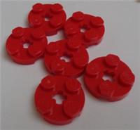 Lego 403221 - 4032 2x2 Round Plate with Axle Hole Red x6