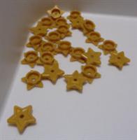 Lego 11609 - 6184647 Star 1x1 Tube & Hole Gold x24