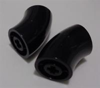 LEGO 65473 6305216 TREE ELEMENT,DEG.135,W/ CROSSHOLE Black X2