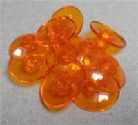 Lego 4740 - 6245310 Round Dish 2 x 2 Inverted Centre Hole Clear Orange x10