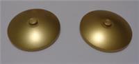 Lego 3960 6265601 4x4 round dish Inverted Metallic Gold x2