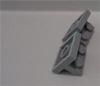LEGO Part 41682 - 6258820 Plate 1X2 W/Vert Tube Medium Stone Grey x2 Pieces
