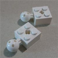 LEGO 57909 6307640 Brick 2X2 w Ball Joint White x2**