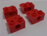 LEGO 73109 - 6385920 Technic Brick 1x2 With 1x2 Plate Red x4 **