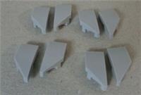 LEGO 6225139/6225142/29119/29120 Wedge 2x1 Left/Right Medium Stone Grey x4 Pair*