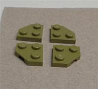 LEGO 26601 - 6278087 Wedge Plate 2x2 Cut Corner Olive Green x4 Pieces & Parts**