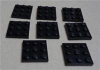 LEGO - 11212 - 6174917 Plates 3x3 Black x8 Bricks & Pieces & Parts