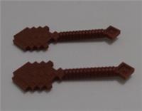 LEGO Spare Parts 6442903 Minecraft Plastic Shovel Reddish Brown x2