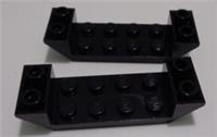 LEGO Part No 22889 6131571 Inverted Slope 45 6x2 Double Black x2