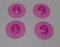 Lego 4740 - 6245302 Round Dish 2 x 2 Inverted Centre Hole Clear Dark Pink x4 **