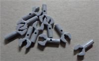 lego 48729 41005 - 6278156 stick spanner holder clasp Medium Stone Grey x10