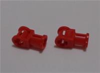 LEGO TECHNIC Parts 32039 Catch With Cross Hole Red x2