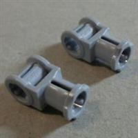 LEGO TECHNIC Parts 4211553 32039 Catch With Cross Hole Medium Stone Grey x2
